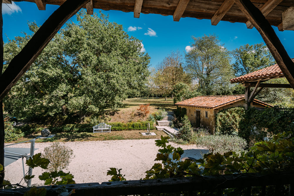 View from covered terrace (hayloft)