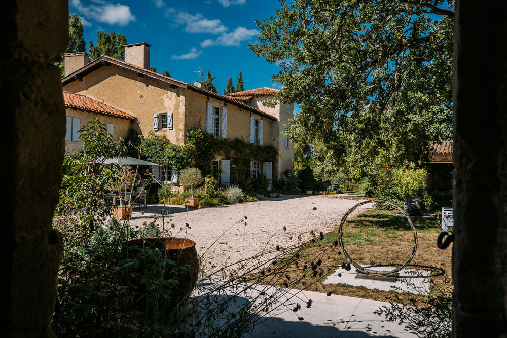 View from the loggia to front of main house